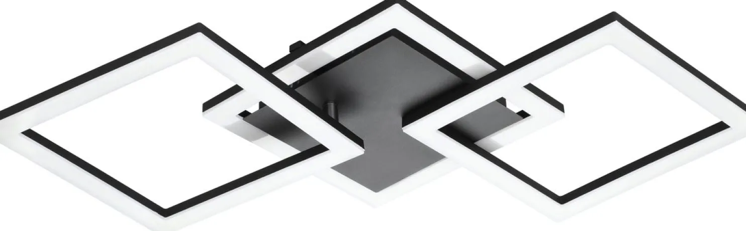 LED-Kattovalaisin Eglo connect.z Paranday-z 32.4W 65x31x6cm musta/valkoinen