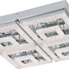 LED-Kattovalaisin Eglo Fradelo 520x520mm kromi kristalli 95661