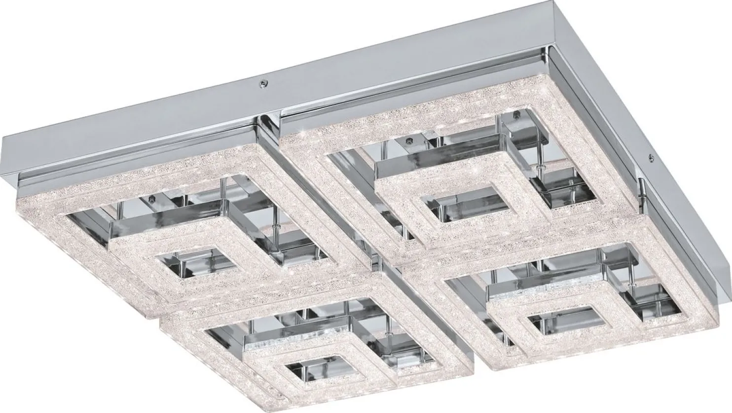 LED-Kattovalaisin Eglo Fradelo 520x520mm kromi kristalli 95661