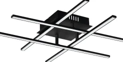 LED-kattovalaisin Eglo Lasana 3 4-osainen musta