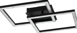 LED-Kattovalaisin Eglo Lejias 2-osainen 45x45cm musta