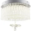 LED-kattovalaisin Globo Mathilda Ø28cm 12W kromi