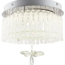 LED-kattovalaisin Globo Mathilda Ø28cm 12W kromi