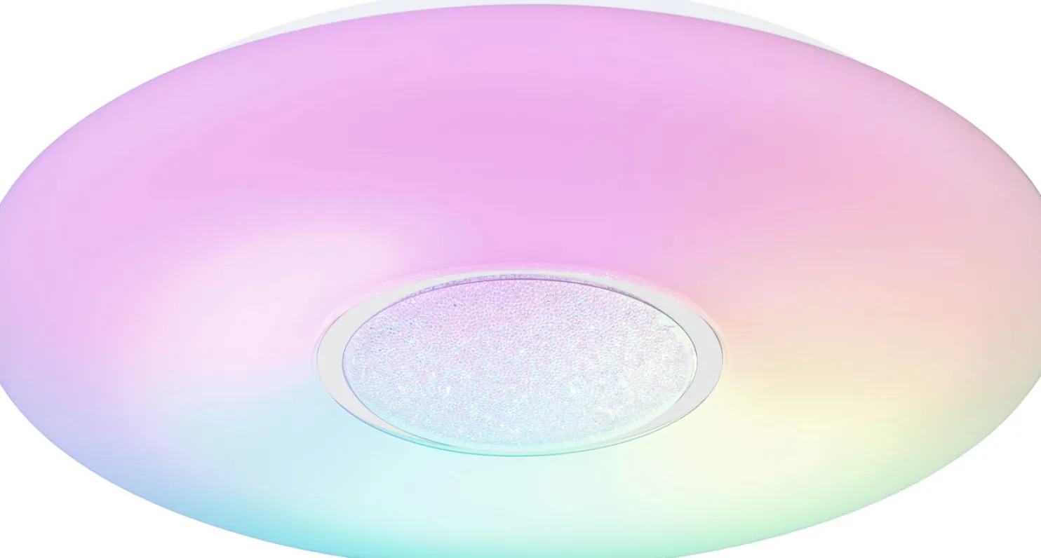 LED-kattovalaisin Globo Sully, 3000-6500K, sateenkaariefekti, valkoinen