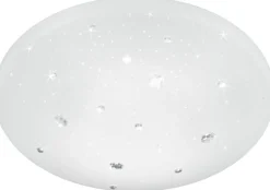 LED-kattovalaisin Trio Achat ø275x90 mm IP44 valkoinen starlight