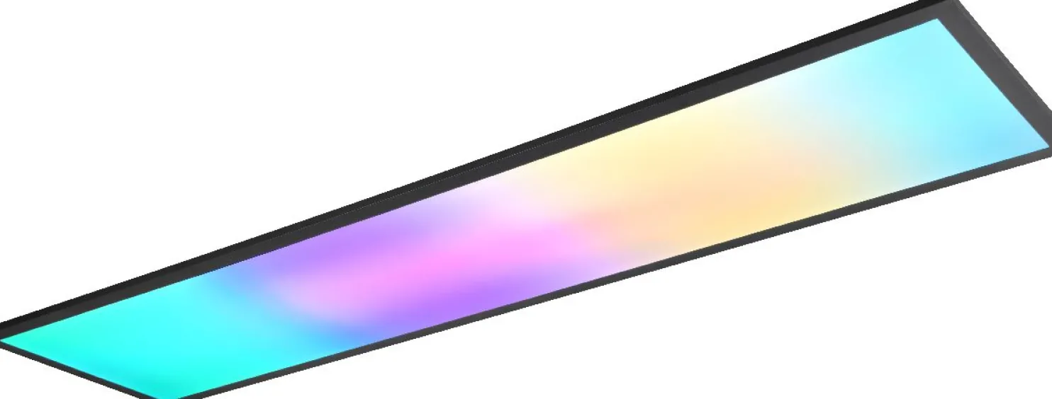 LED-kattovalaisin Trio Beta, 120cm, mattamusta, RGBW