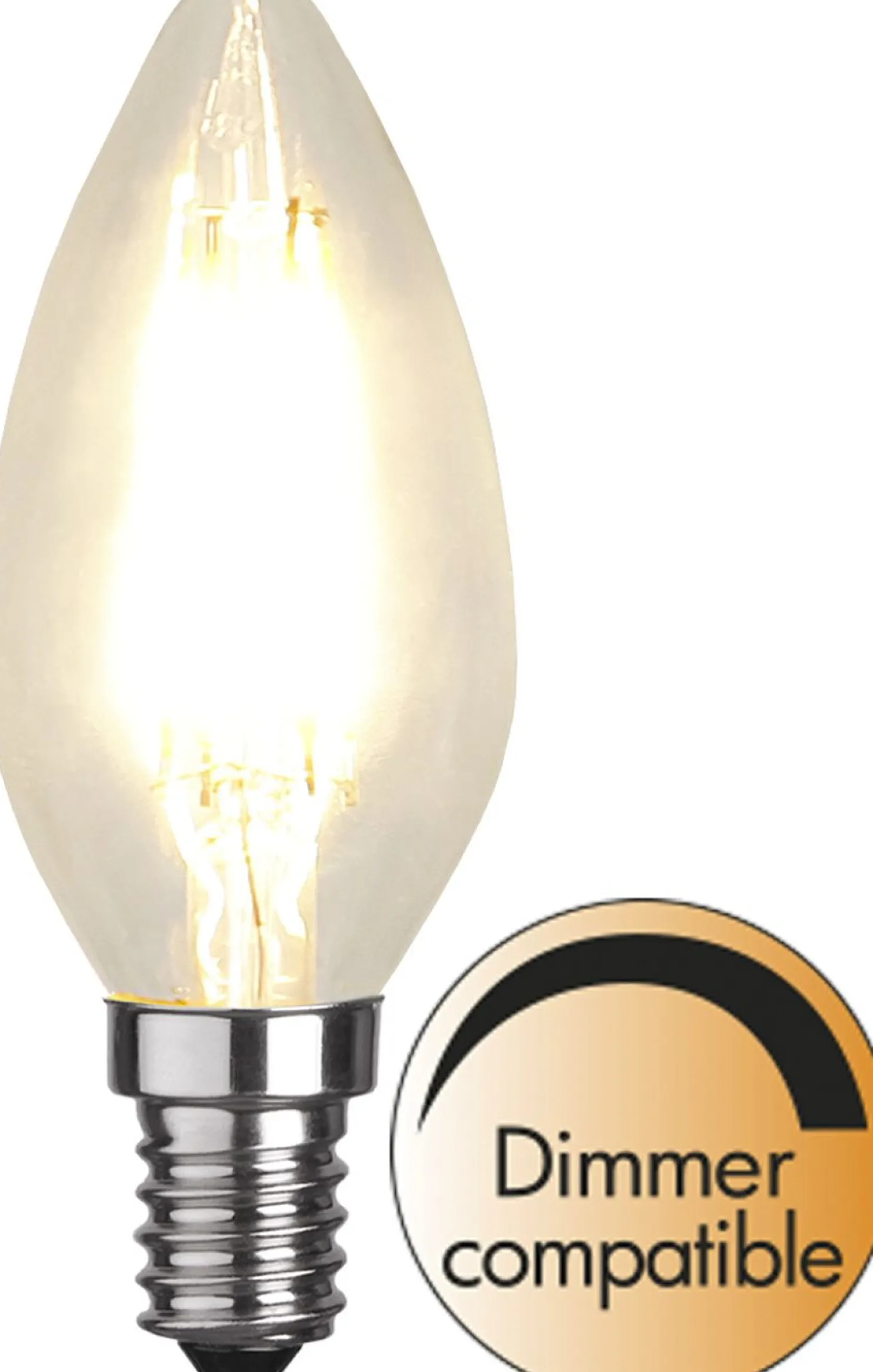LED-kynttilälamppu Star Trading 351-03-1 Ø35x98mm E14 kirkas 4.2W 2700K 470lm