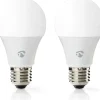 LED-lamppu Nedis SmartLife RGB Wi-Fi WIFILRC20E27 9W E27 2700-6500K 2kpl