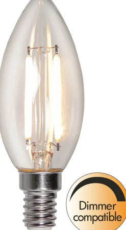LED-lamppu Star Trading Clear White Filament 352-79, Ø35x97, E14, C35, 2.5W, 2700K, 250lm