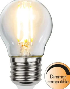 LED-lamppu Star Trading Clear Filament 351-35, Ø45x78mm, E27, G45, 2.5W, 2700K, 250lm