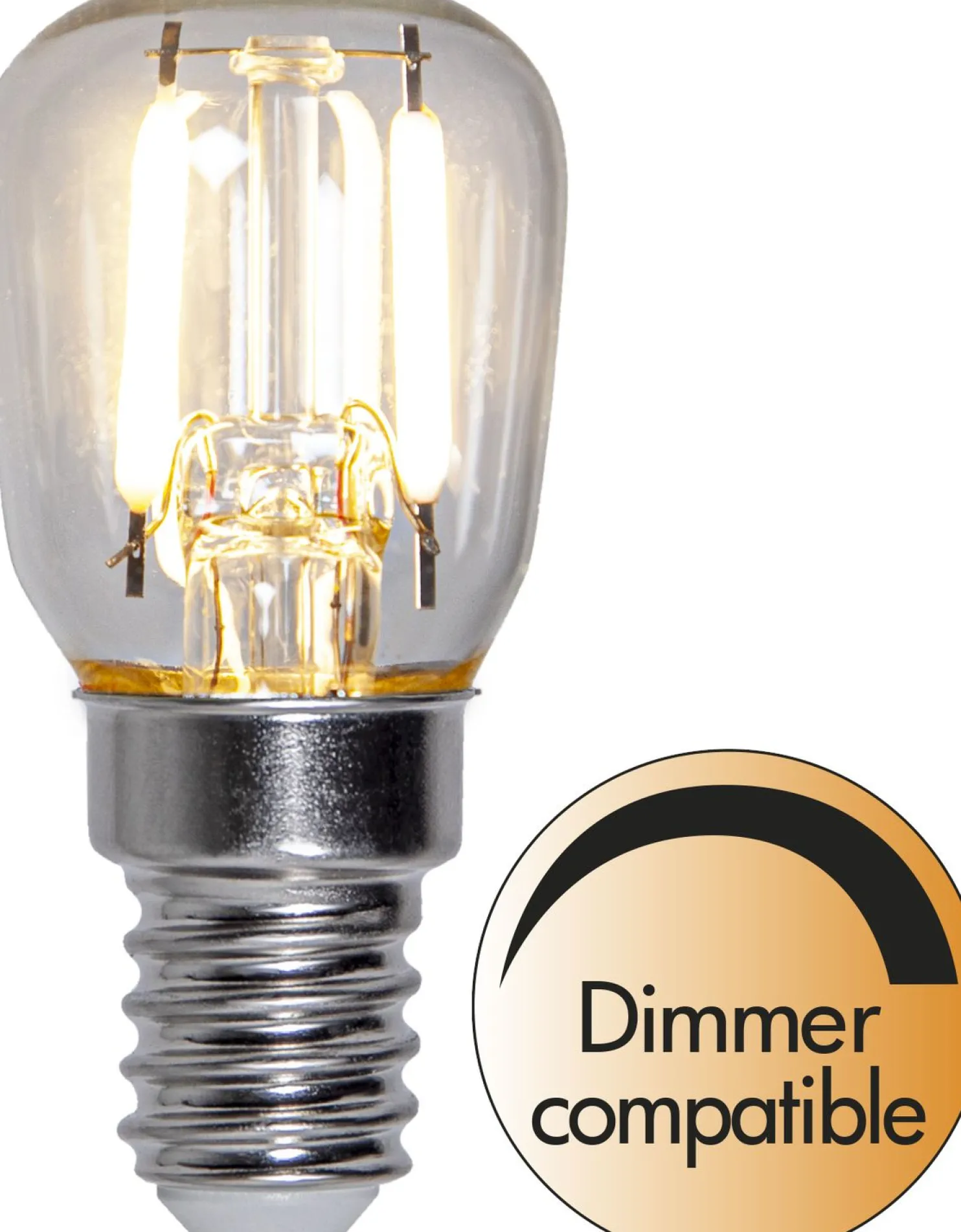 LED-lamppu Star Trading Clear White Filament 352-78, Ø26x58mm, E14, ST26, 1.6W, 2700K, 110lm