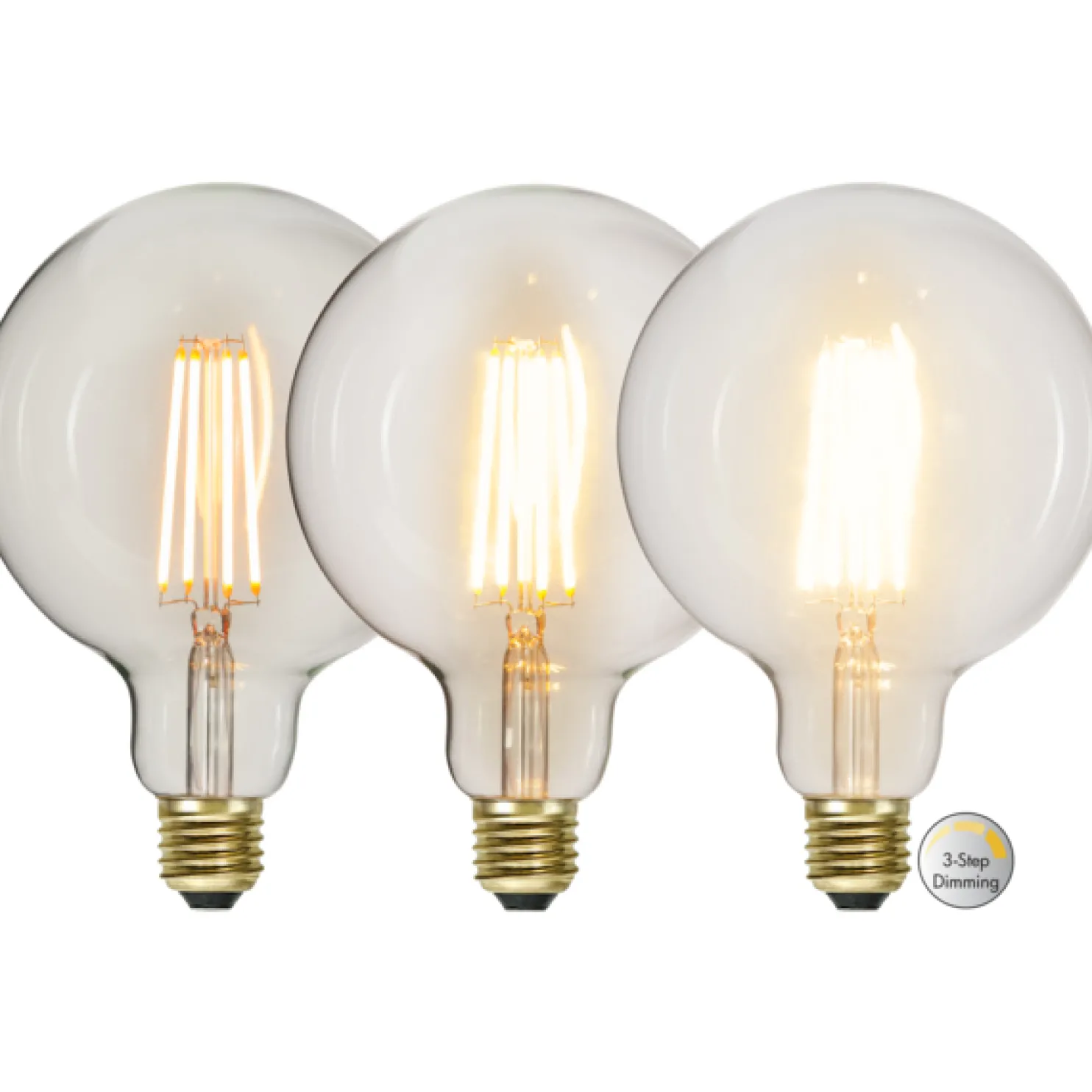 LED-lamppu Star Trading Decoration LED3-step click 354-87 Ø 125x180mm E27 6,5W 2100K 70/350/700lm