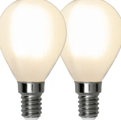LED-lamppu Star Trading Frosted Filament 339-09, Ø45x80, E14, P45, 2.5W, 2700K, 250lm, 2kpl