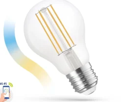 LED-älylamppu Spectrum E27 5W 230V COG CCT+DIM Wi-Fi 3000-6000K kirkas