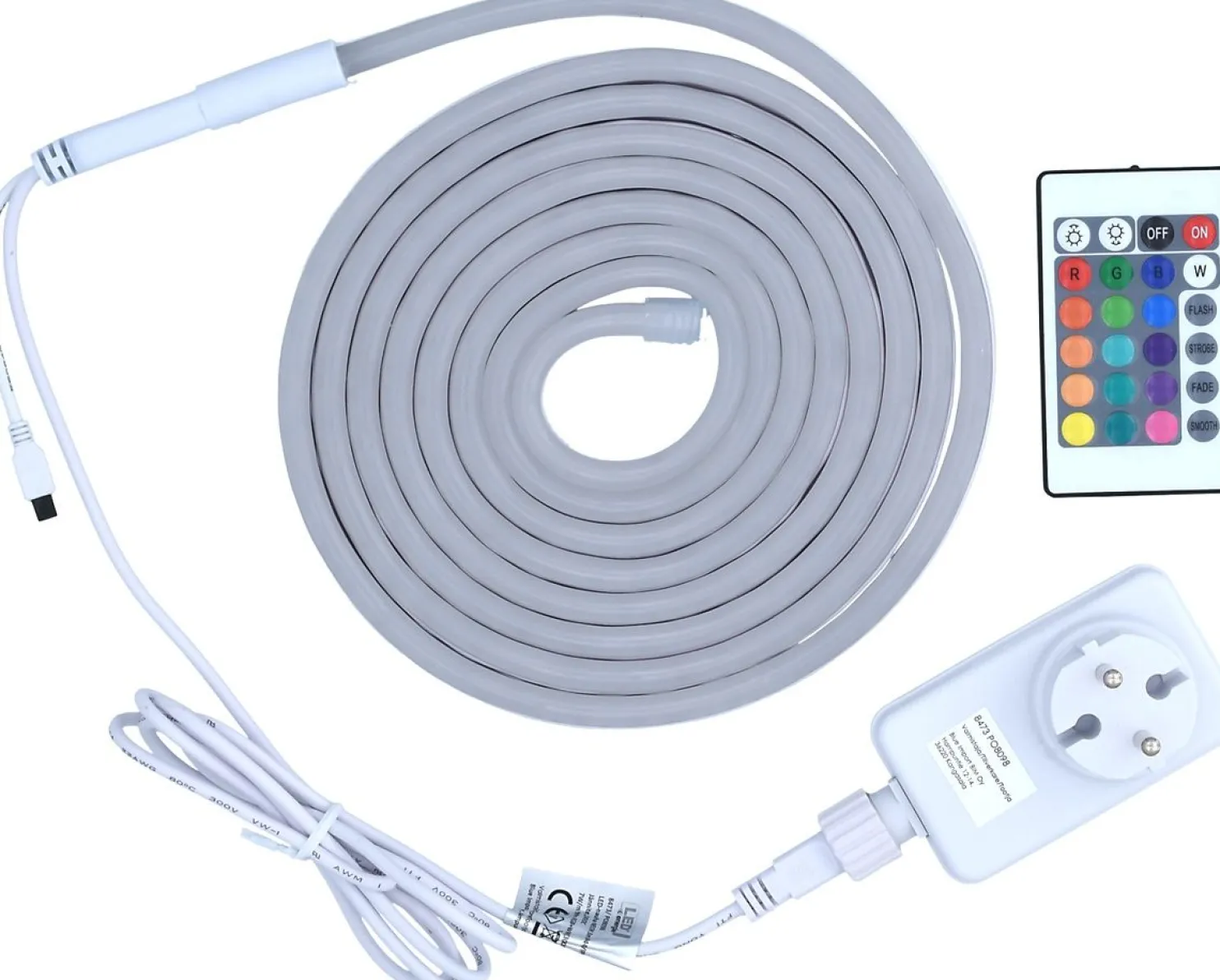 LED-nauha LED Energie Neon RGB+WW 3 m 7 W/m IP44/IP65 500 lm kaukosäädin