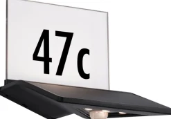 LED-numerovalaisin aurinkokennolla Paulmann Yoko, IP44, 3000K, liike- ja hämärätunnistin, antrasiitti