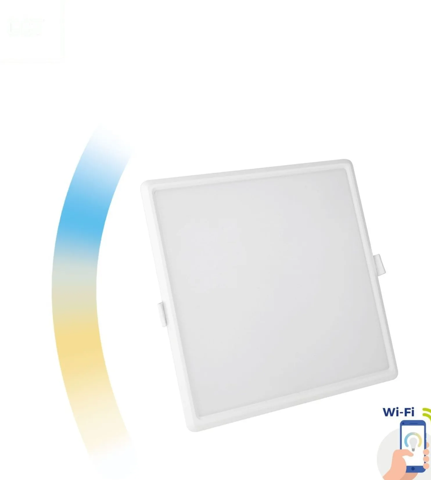 LED-paneeli Spectrum Algine Cct+Dim Wi-Fi Smart neliö upotettava, valkoinen, eri kokoja