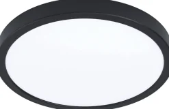 LED-Plafondi Eglo Fueva 5 Ø28,5cm 4000K musta pyöreä pinta-asennettava