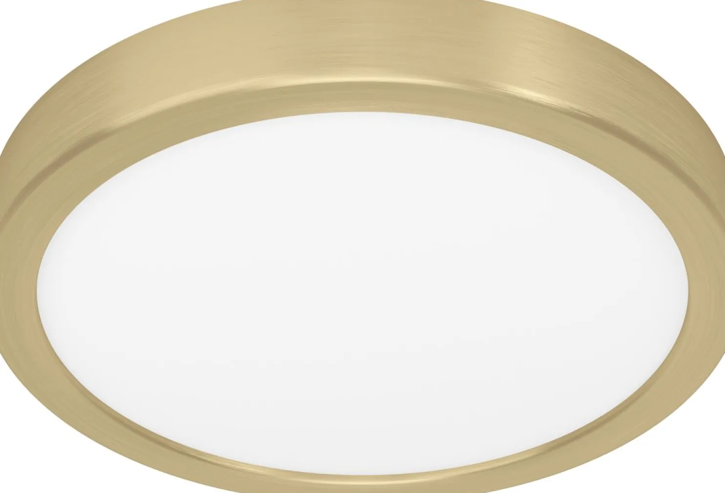 LED-Plafondi Eglo Fueva 5 harjattu messinki/valkoinen pyöreä eri kokoja