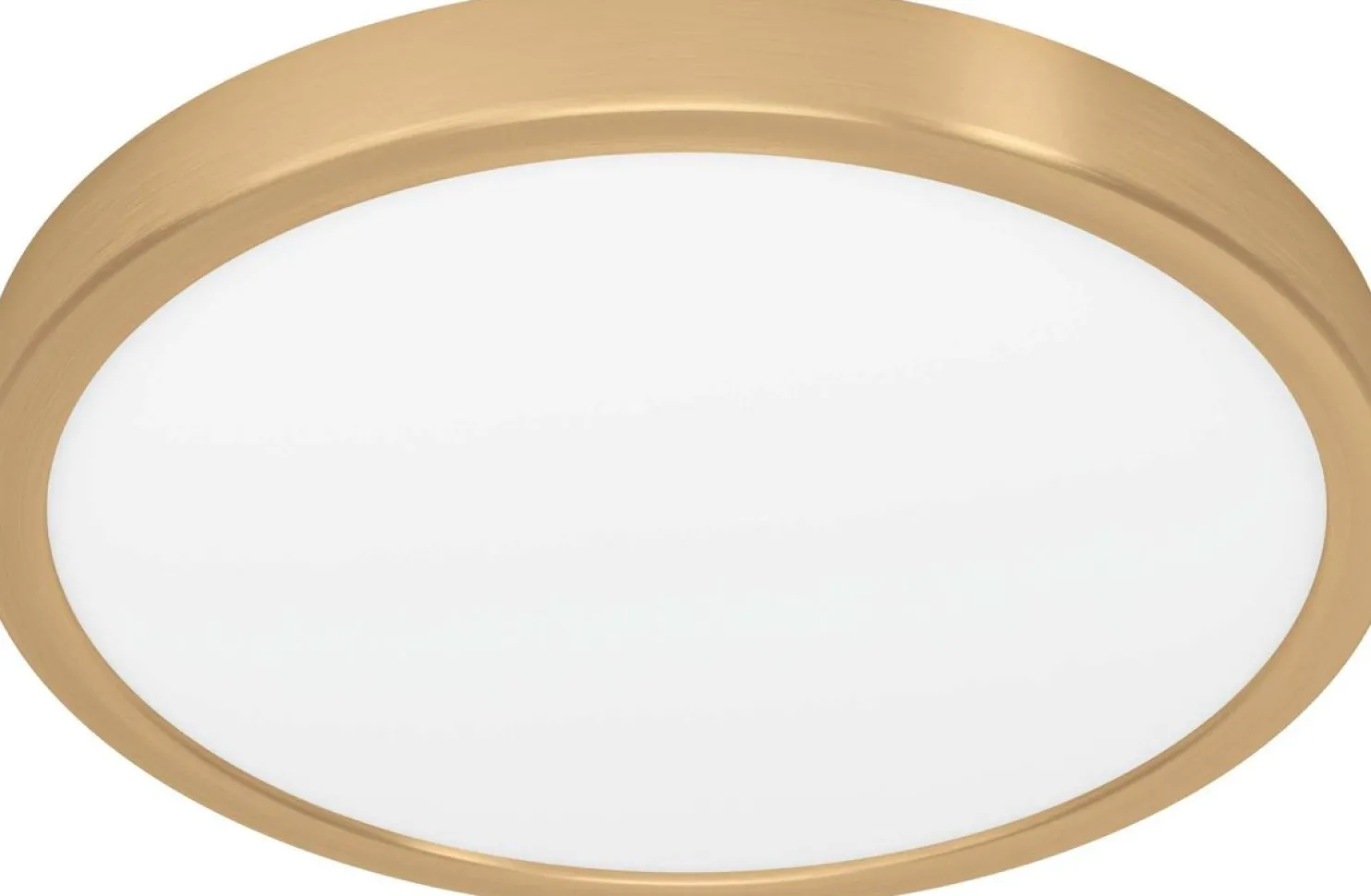 LED-Plafondi Eglo Fueva 5 harjattu messinki/valkoinen pyöreä eri kokoja