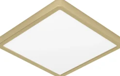 LED-Plafondi Eglo Fueva 5 harjattu messinki/valkoinen eri kokoja