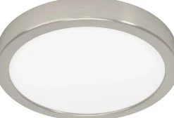LED-Plafondi Eglo Fueva 5 himmennettävä pyöreä mattanikkeli/valkoinen eri kokoja