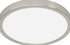 LED-Plafondi Eglo Fueva 5 himmennettävä pyöreä mattanikkeli/valkoinen eri kokoja