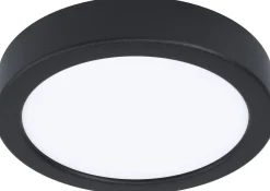 LED-Plafondi Eglo Fueva 5 4000K musta pyöreä pinta-asennettava vaihdettava LED eri kokoja