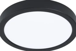 LED-Plafondi Eglo Fueva 5 4000K musta pyöreä pinta-asennettava vaihdettava LED eri kokoja
