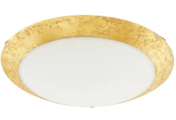 LED-plafondi Eglo Montenovo 16W Ø395x100 mm IP20 valkoinen/kulta