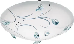 LED-plafondi Eglo Sorrenta 1 Ø315mm valkoinen kristalli 95689