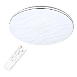 LED-plafondi Polux Desert Ø48cm 36W himmennettävä valkoinen