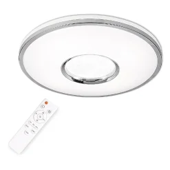 LED-plafondi Polux Leon Ø49cm 36W himmennettävä valkoinen