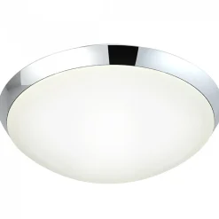 LED-plafondi Siracusa IP44 Ø 284x105 mm kromi/valkoinen