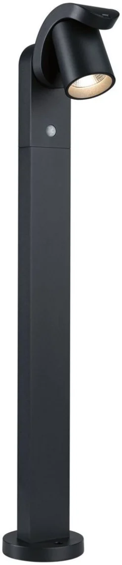 LED-pollarivalaisin liiketunnistimella Paulmann Cuff, 78.2cm, IP44, 3000K, korroosionkestävä, eri värejä