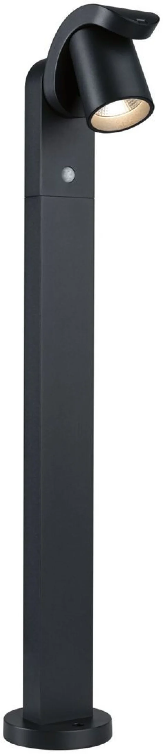 LED-pollarivalaisin liiketunnistimella Paulmann Cuff, 78.2cm, IP44, 3000K, korroosionkestävä, eri värejä