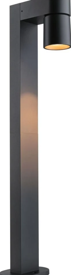LED-pollarivalaisin Paulmann Kimu, IP44, 82.2cm, 2200K, antrasiitti