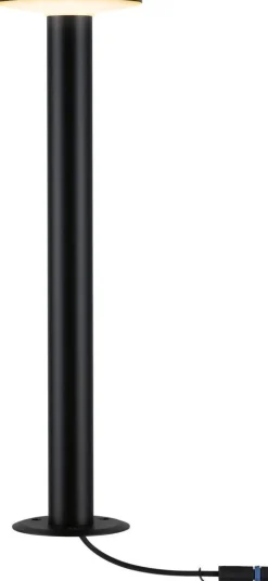 LED-pollarivalaisin Paulmann Plug & Shine Plate, IP44, 2200K, 7W, antrasiitti