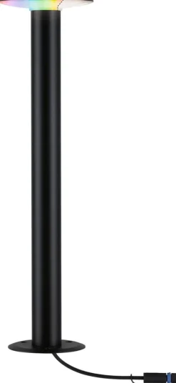 LED-pollarivalaisin Paulmann Plug & Shine Plate, Smart Home Zigbee 3.0, IP44, RGBW+, 5W, antrasiitti