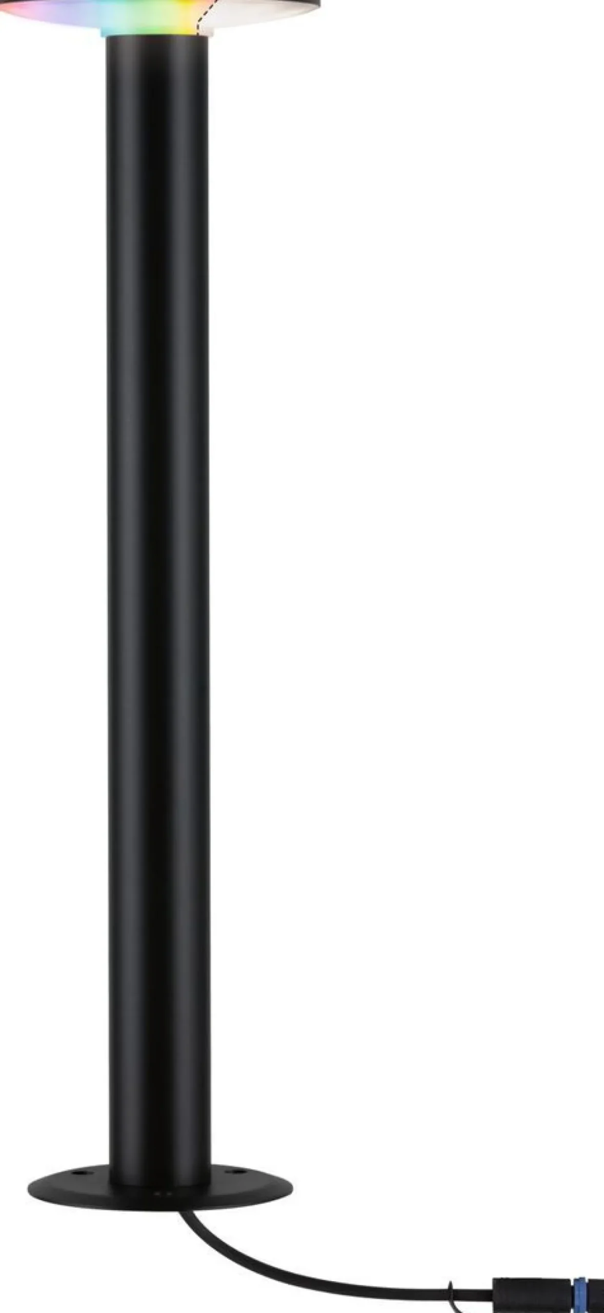 LED-pollarivalaisin Paulmann Plug & Shine Plate, Smart Home Zigbee 3.0, IP44, RGBW+, 5W, antrasiitti