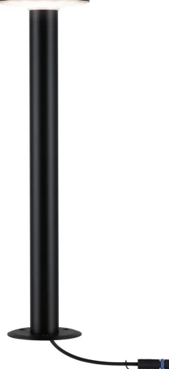 LED-pollarivalaisin Paulmann Plug & Shine Plate, IP44, 3000K, antrasiitti