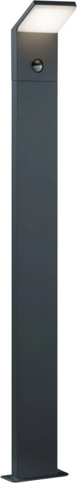 LED-pollarivalaisin Pearl 100x80x1000 mm antrasiitti liiketunnistimella