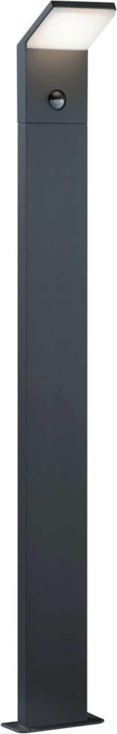 LED-pollarivalaisin Pearl 100x80x1000 mm antrasiitti liiketunnistimella