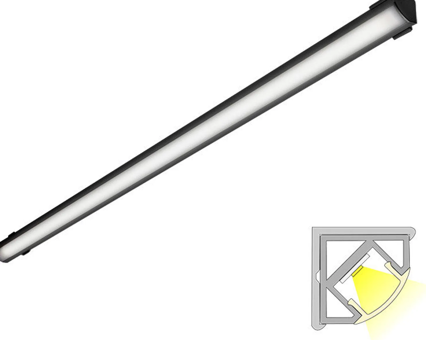 LED-profiili Limente Corner 20 DOB kulmaprofiili, 2m, eri vaihtoehtoja