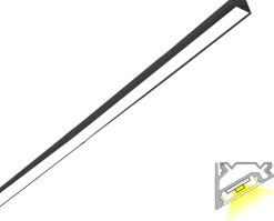 LED-profiili Limente LED-LUXOR 40 CCT LUX 2700-6000K 58W musta 4m