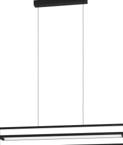 LED-Riippuvalaisin Eglo Siberia 34W 78x16cm kaukosäädin musta/valkoinen