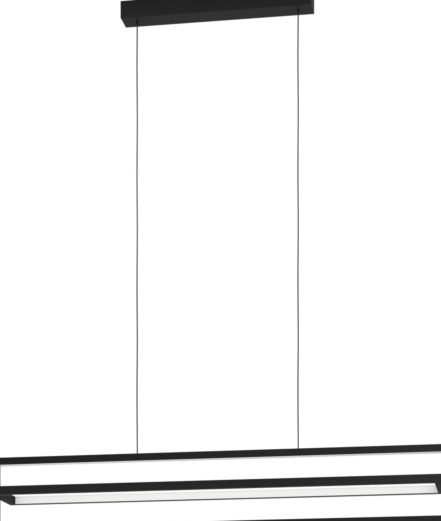 LED-Riippuvalaisin Eglo Siberia 34W 78x16cm kaukosäädin musta/valkoinen