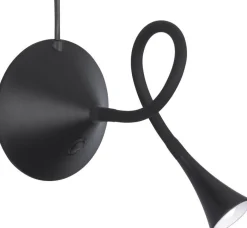 LED-seinä/pöytävalaisin Trio Viper LED 3W Ø135x318 mm musta