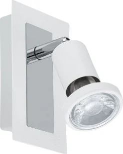 LED-seinäspotti Eglo Sarria 60x120mm valkoinen kromi 94958