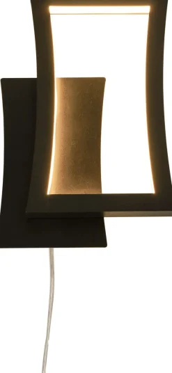 LED-seinävalaisin Aneta Lighting Staccato, himmennettävä, musta